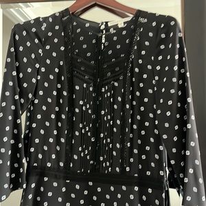 Veronica Beard Jasmine lace boho black&white daisy dress 6